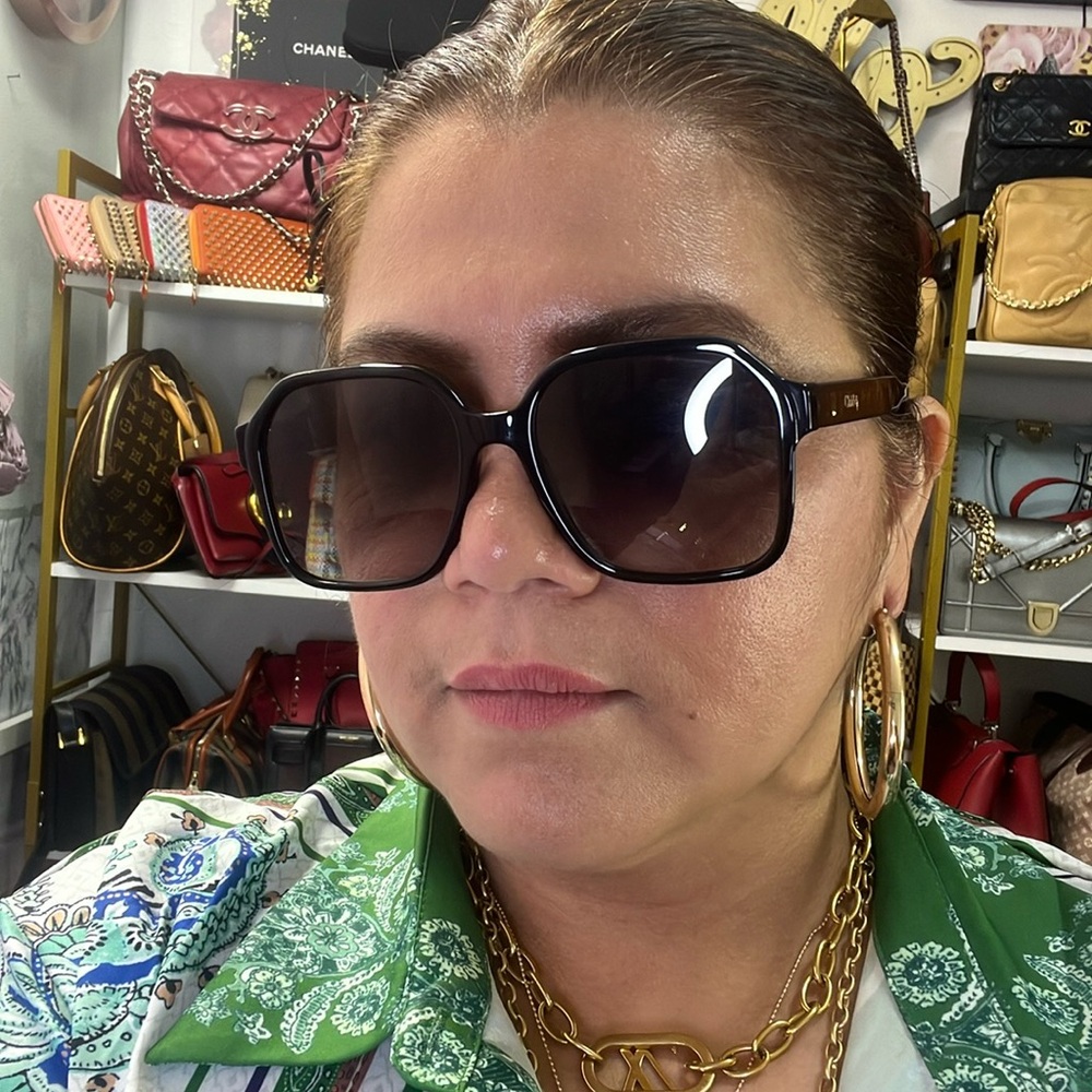 Chloe Tan and Black Sunglasses